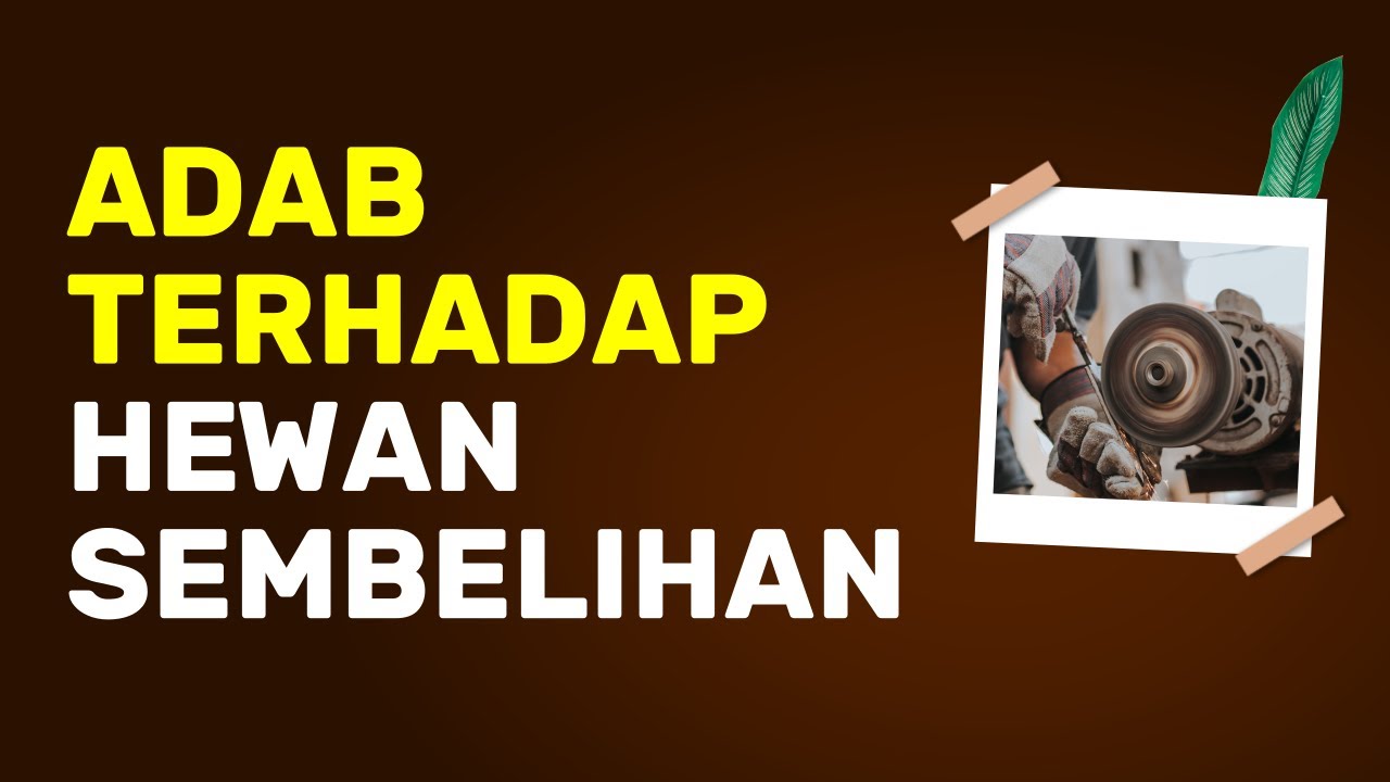 ADAB TERHADAP HEWAN SEMBELIHANبِسْمِ اللَّهِ الرَّحْمَنِ الرَّحِيمِRasulullah s…