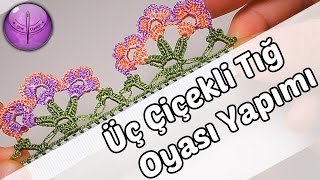 YAN YANA DİZİLİ LALE OYASI YAPIMI YAN YANA DİZİLİ LALE OYASI YAPIMI