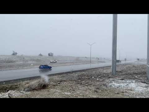 01-10-2021 Decatur, TX - Snowfall Starting to Accumulate Near Dallas