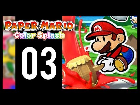 Paper Mario Color Splash - Gameplay Walkthrough Part 3 - Ruddy Road (WiiU)