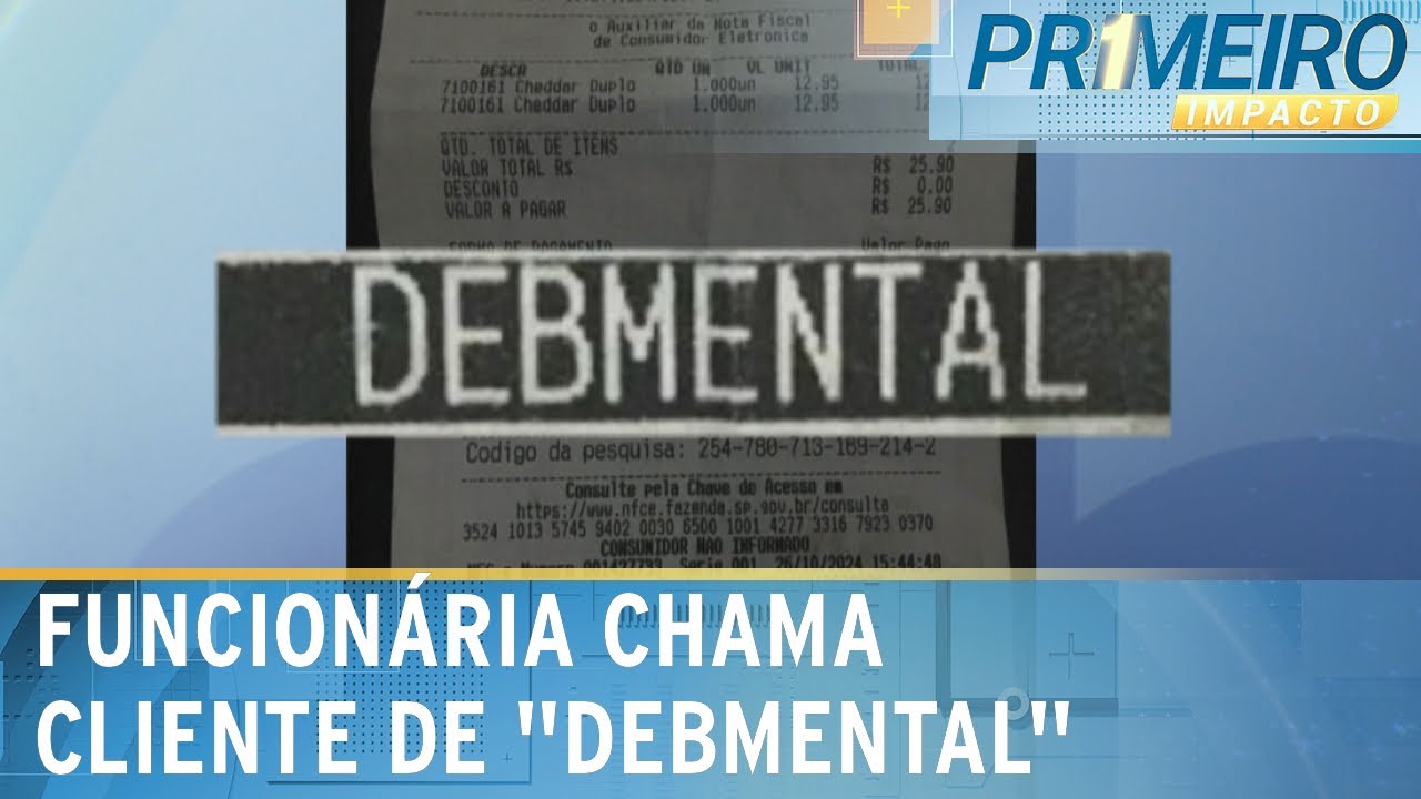“Debmental”: Funcionária de fast-food insulta cliente em cupom fiscal | Primeiro Impacto (29/10/24)