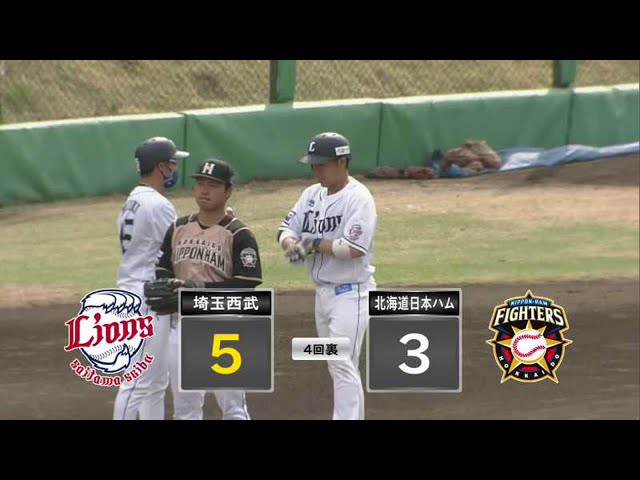 【ファーム】ライオンズ・中熊 前日に続くタイムリー3ベースヒットで勝ち越し!! 2021/4/8 L-F(ファーム)