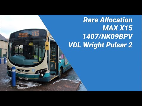 A1 THRASH | Route X15: 1407/NK09BPV - VDL Wright Pulsar 2