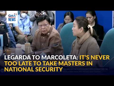 Legarda to Marcoleta - It’s never too late to take masters in national... | GMA Integrated News