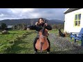 Auld Lang Syne Cello Solo Outdoors on an Irish Hillside