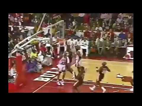 Clyde Drexler Posterizes Jordan and Pippen