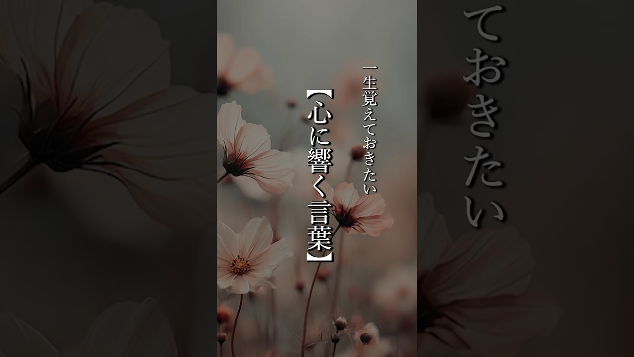 【心に響く言葉】  #shorts #名言 #言霊 #引き寄せ #人生