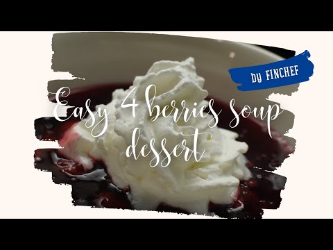 Helppo 4 marjan kiisseli - Easy 4 berries soup dessert
