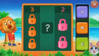 Сompare numbers with Lion | Math games | Kids movies