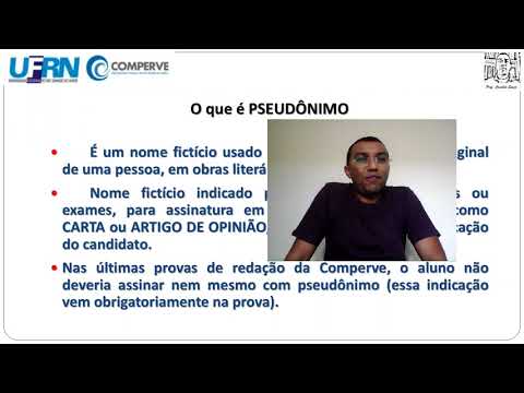 Prof. Cassildo Souza - Concurso UFRN 2018 - Como assinar a redação? (PSEUDÔNIMO)