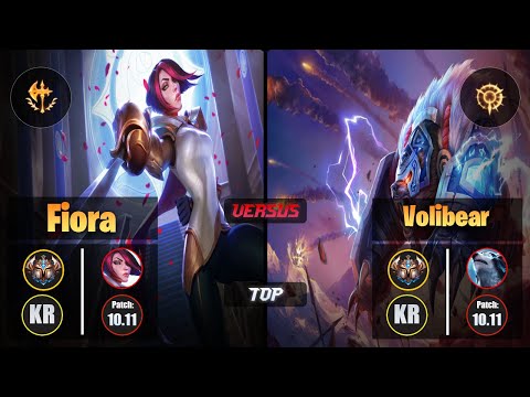 Challenger FIORA [Conqueror] (Top) VS  VOLIBEAR - Challenger KR Patch 10.11
