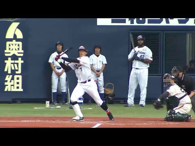 6回裏 バファローズ糸井 レフトフェンス直撃のタイムリーで追加点!! 2014/5/16 Bs-H