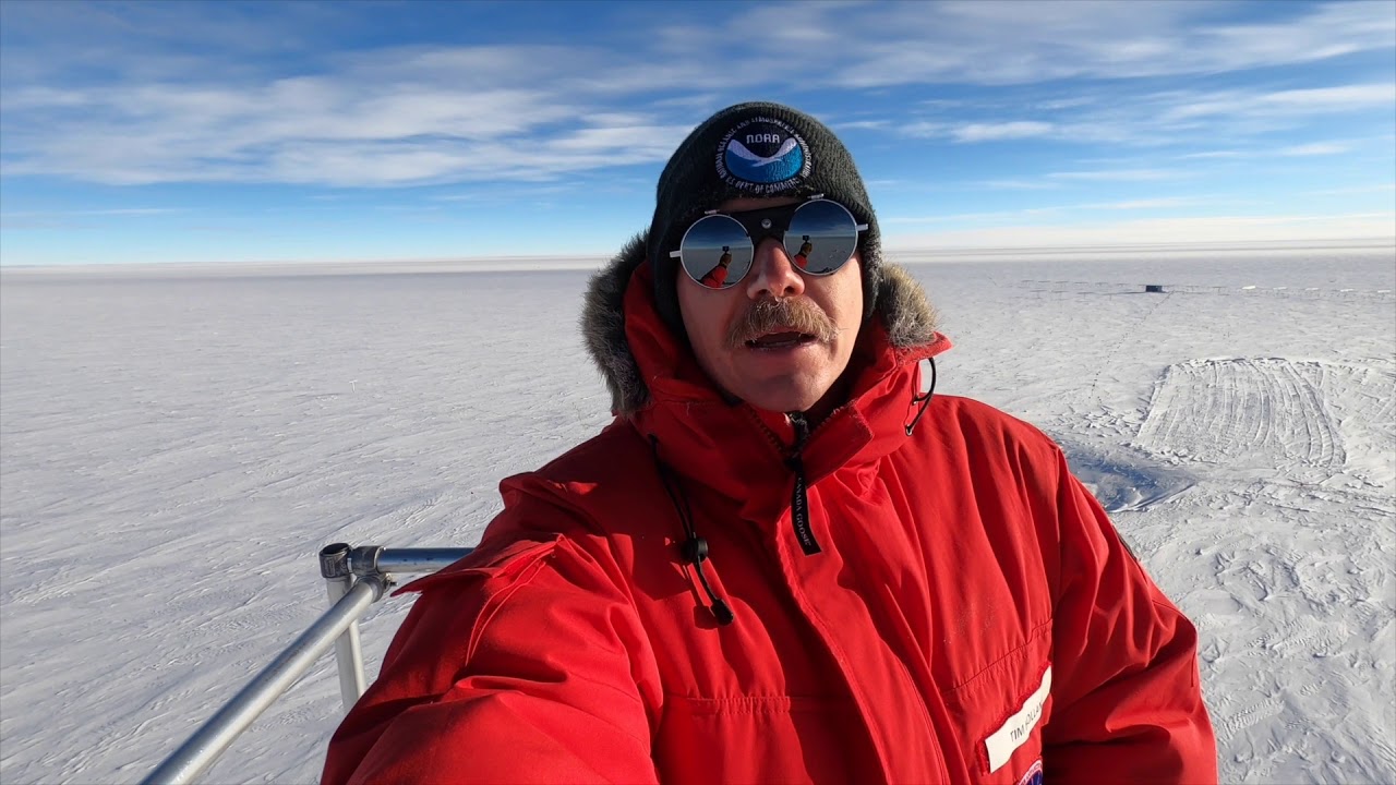 What do you see at the South Pole?