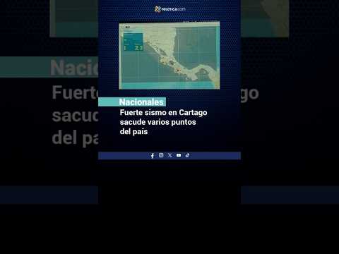 Fuerte sismo en Cartago sacude varios puntos del país