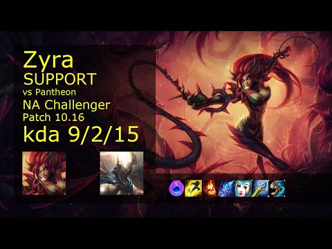 Zyra Support vs Pantheon - NA Challenger 9/2/15 Patch 10.16 Gameplay