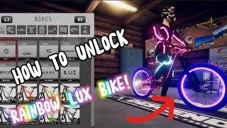 How To Unlock RAINBOW LUX BIKE In Descenders! 👍