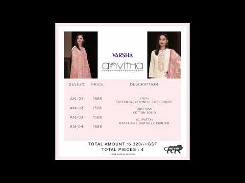 Anvitha Varsha Fashions Designer Salwar Suits Cotton Embroidery Work  Manufacturer Wholesaler