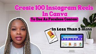 Faceless Digital Marketing: Create 100 Instagram Reels in Under 5 Minutes