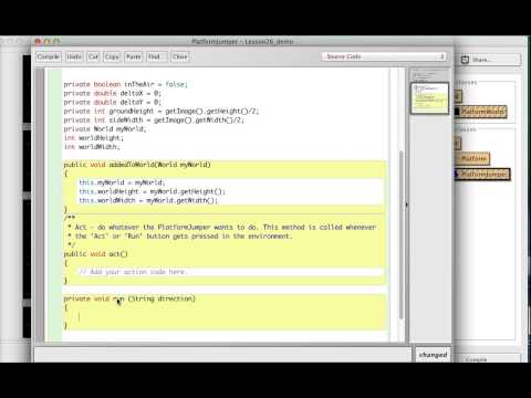 Greenfoot Lesson 26 - Simple platform game Part 1