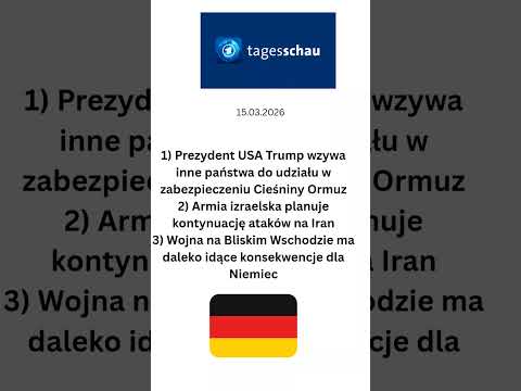NIEMIECKI DZIENNIK TELEWIZYJNY @tagesschau 15 marca