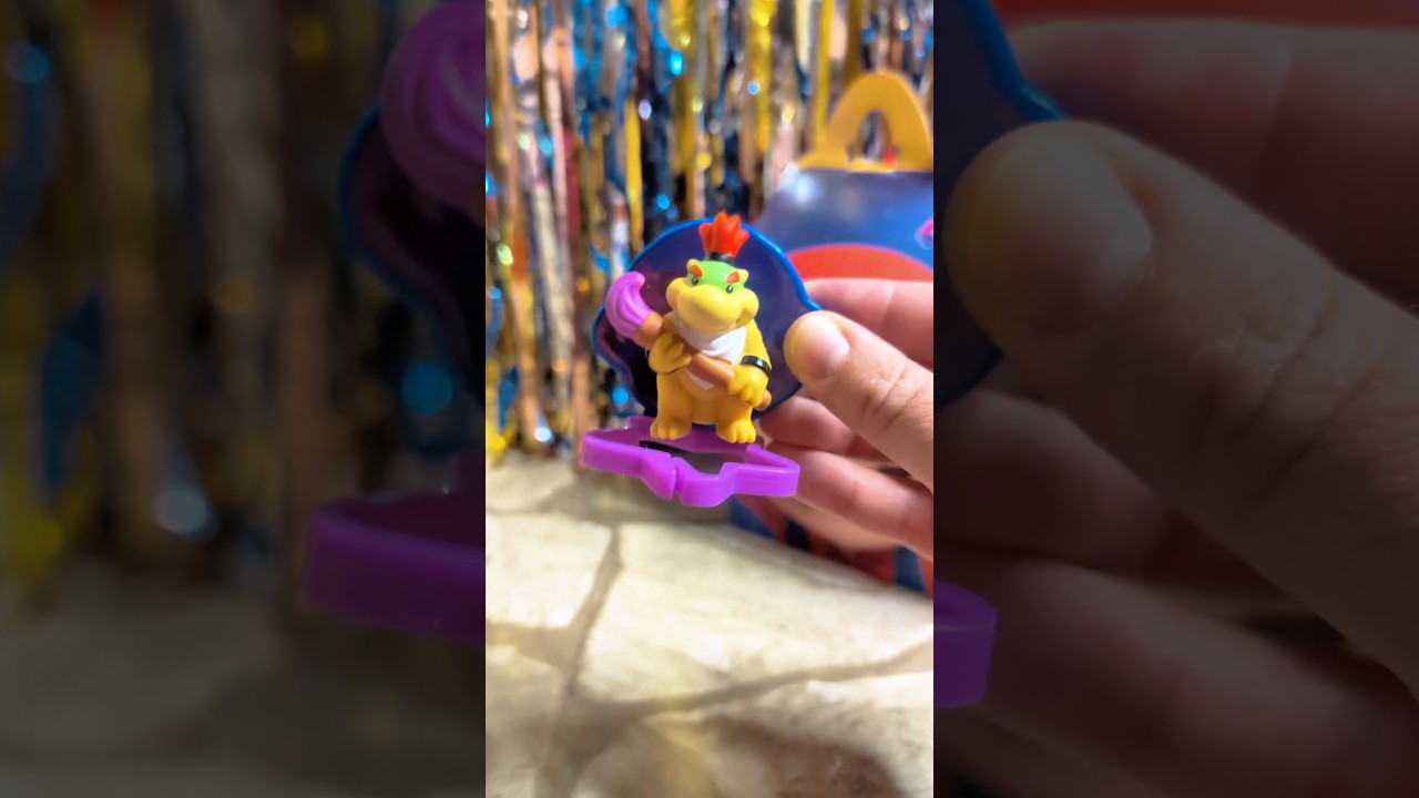 NEW Super Mario Galaxy Movie Happy Meal Toys! Bowser Jr 🐢🔥⭐ #mcdonalds #toyunboxing
