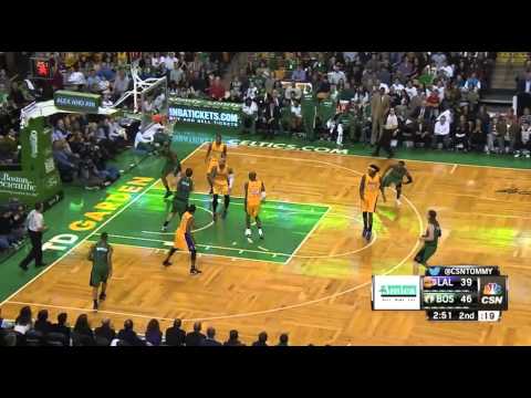 Rondo Assist to Tyler Zeller vs. Los Angeles Lakers 12/5/14