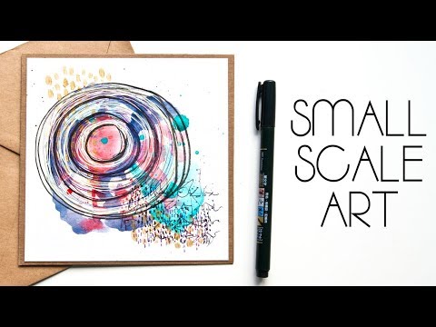 How To Make Small Scale Abstract Art For Cards – Part 1