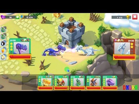 Enchant Dragon battle - another boss and best lv 55 vs 50 - dragon mania legends