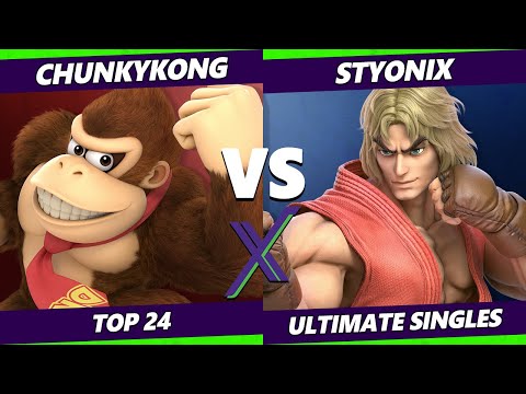 S@X 376 Online Top 24 - ChunkyKong (DK) Vs. Styonix (Ken) Smash Ultimate - SSBU