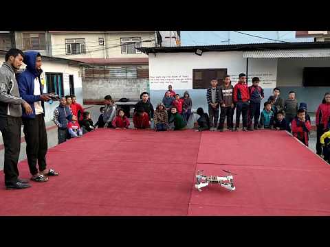 nericans(students of neric academy) made a flying quadcopter in their lab.
