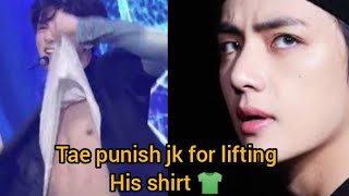 when tae punish him for lifting his shirt 👕 #ta