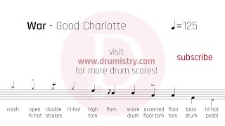 Good Charlotte - War Drum Score