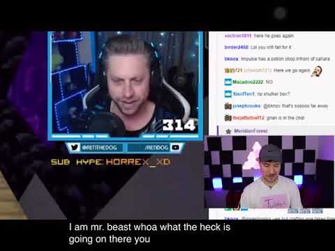 MrBeast donating money to Rendog (HermitCraft)