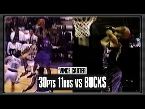Vince Carter 30pts 11rbs vs Bucks | 2000.02.05