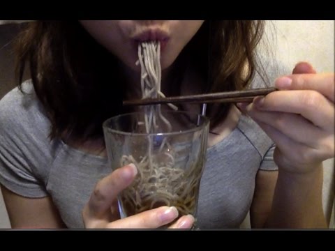 ASMR 食播-日式冷面(廣東話) MUKBANG Soba with Kimchi