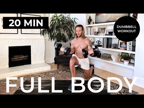 20 Minute Full Body Dumbbell Workout NO REPEAT (Strength & Endurance) + Cool Down