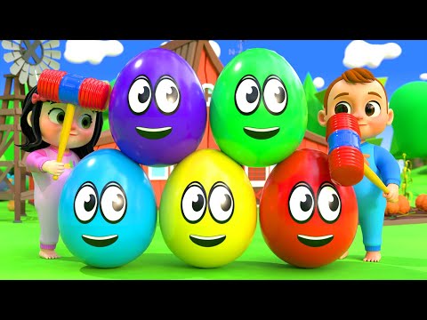 Aprenda Cores e Números | Ovos Coloridos na Fazenda | ZuZoo em Português – Canções Infantis Músicas