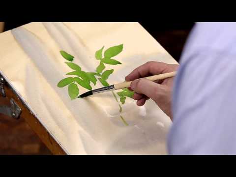 Рисуем цветы на холсте - художник Горбачев С.Ю. - Художественные кисти Рублефф