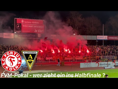 SC Fortuna Köln - Alemannia Aachen | Pyroshow bei Fortuna Pokalüberraschung im Kölner Südstadion