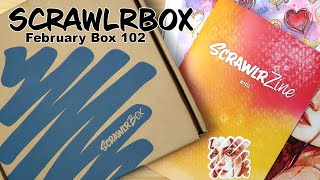Unboxing Scrawlrbox February 2024 box 102