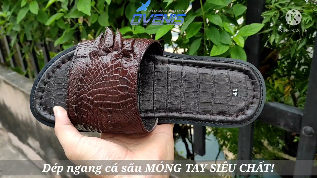 Dép ngang cá sấu MÓNG TAY RẤT CHẤT!