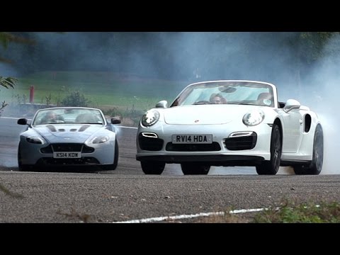 Drop Top Duel: Porsche 911 Turbo S vs Aston Martin V12 Vantage S