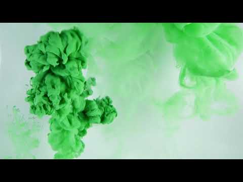 4K Ink Drop Paint in water Green  Footage