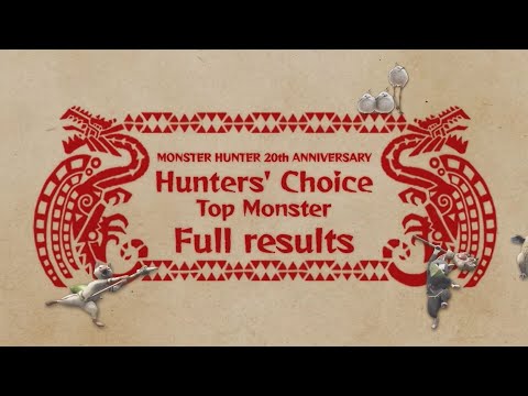 Hunters' Choice Top 229 Monsters Full Results - Monster Hunter 20th Anniversary Clip