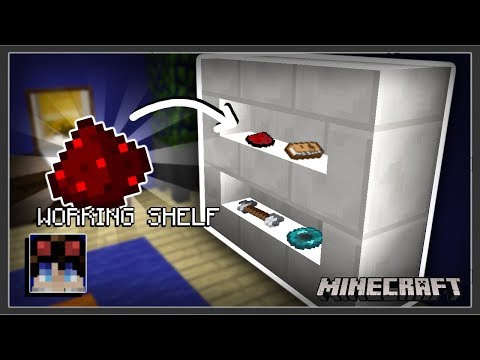 Minecraft PE: How to make a Working Shelf