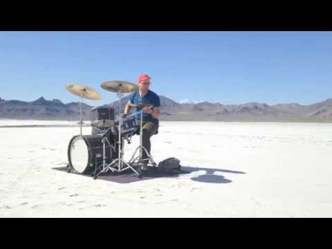 Ricardo Lagomasino - drumming in the Bonneville Salt Flats
