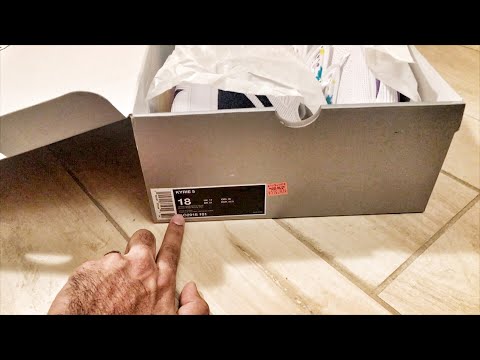 How to sell Size 18 sneakers: Nike Kyrie 5 White Denim