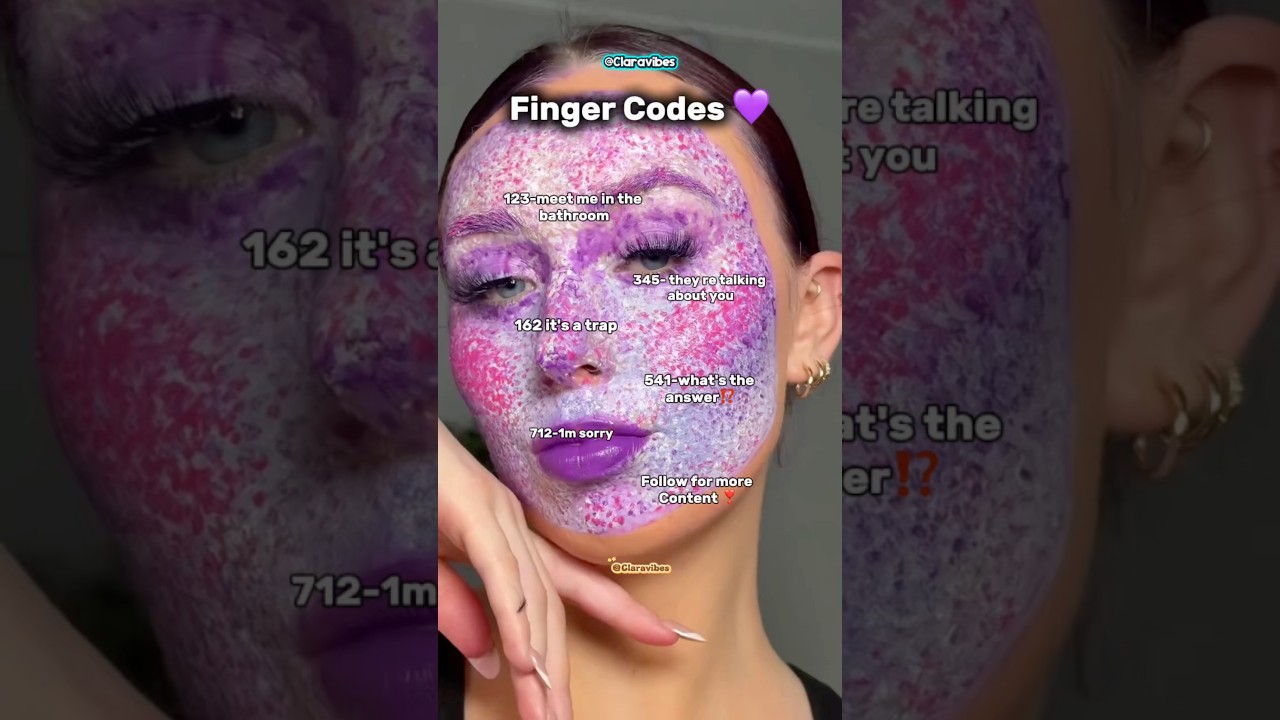 Finger Codes 💜 #finger #codes #love #facts #funnyfacts #tips #beauty #makeup #blowup #shortsfeed