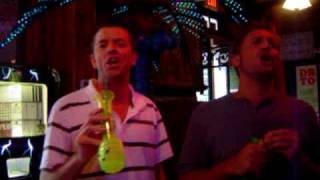 My boys singing Neil Diamond at Tropical Isle in New Orleans