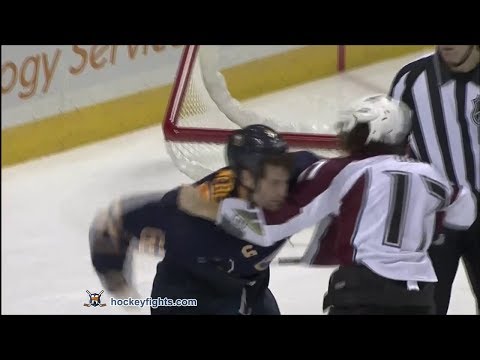 Steve Downie vs Mike Weber Oct 19, 2013